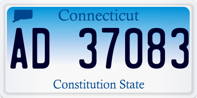 CT license plate AD37083