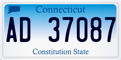 CT license plate AD37087