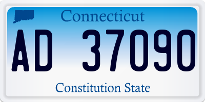 CT license plate AD37090