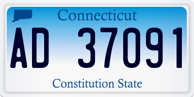 CT license plate AD37091