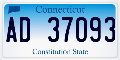 CT license plate AD37093