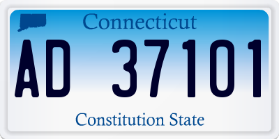 CT license plate AD37101