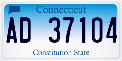 CT license plate AD37104