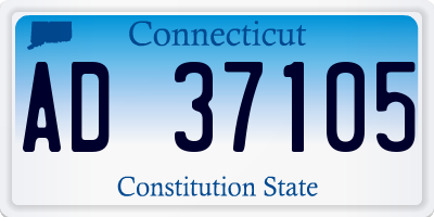 CT license plate AD37105