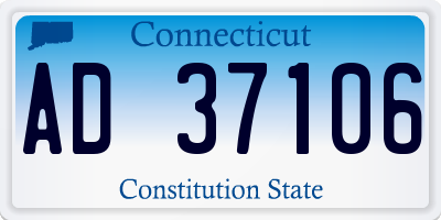 CT license plate AD37106