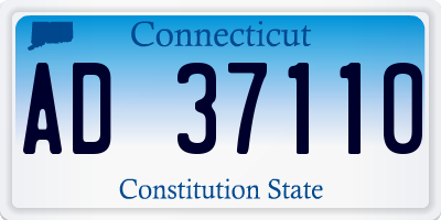 CT license plate AD37110