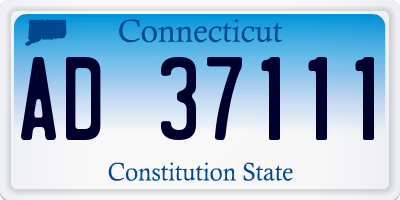CT license plate AD37111