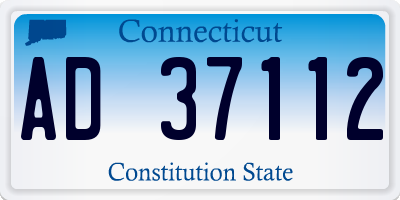 CT license plate AD37112