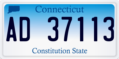 CT license plate AD37113