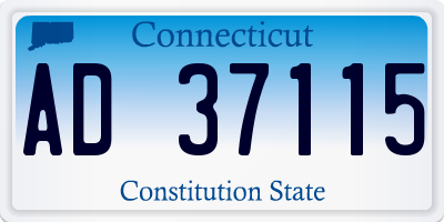 CT license plate AD37115