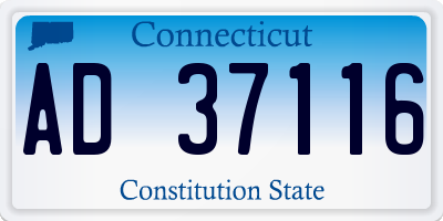 CT license plate AD37116