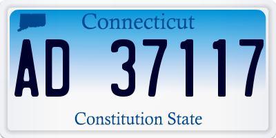 CT license plate AD37117