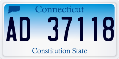 CT license plate AD37118