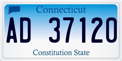 CT license plate AD37120