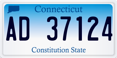 CT license plate AD37124
