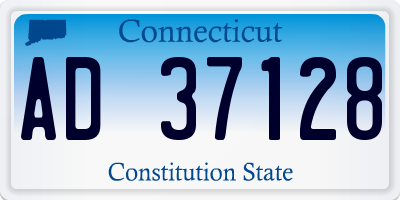 CT license plate AD37128