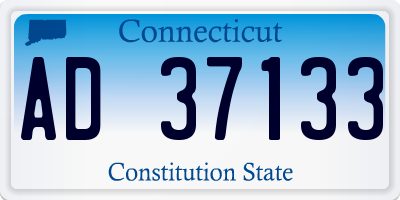 CT license plate AD37133