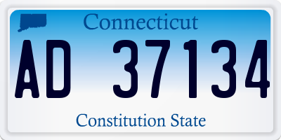 CT license plate AD37134