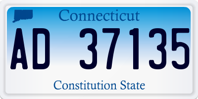 CT license plate AD37135