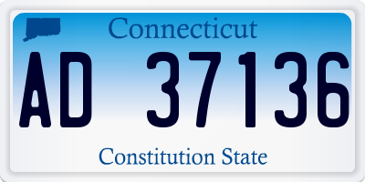 CT license plate AD37136