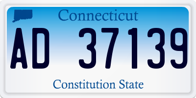 CT license plate AD37139