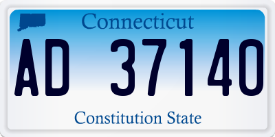 CT license plate AD37140