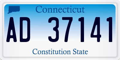 CT license plate AD37141