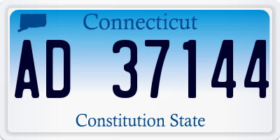 CT license plate AD37144