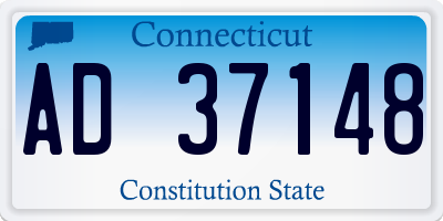 CT license plate AD37148