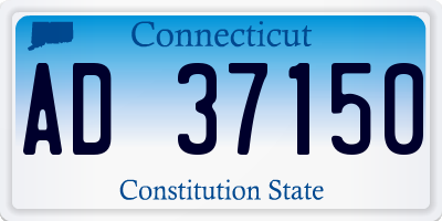 CT license plate AD37150