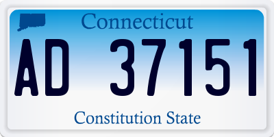 CT license plate AD37151