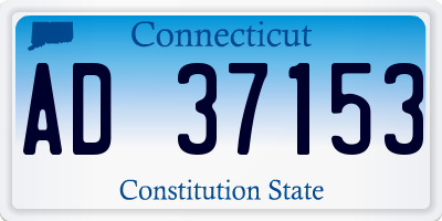 CT license plate AD37153