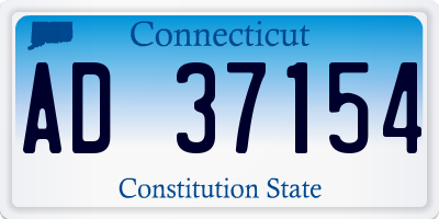 CT license plate AD37154