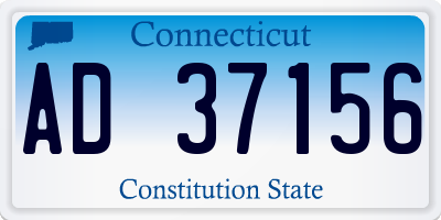 CT license plate AD37156