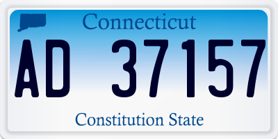 CT license plate AD37157