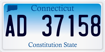 CT license plate AD37158