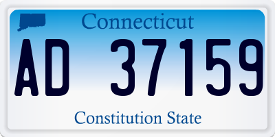 CT license plate AD37159