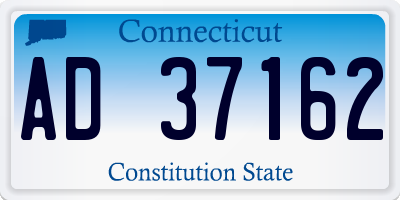 CT license plate AD37162