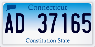 CT license plate AD37165