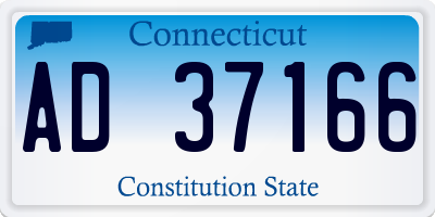 CT license plate AD37166