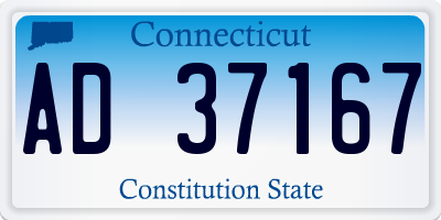 CT license plate AD37167