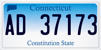 CT license plate AD37173