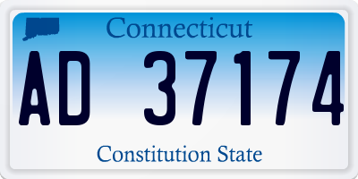 CT license plate AD37174