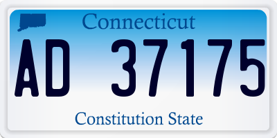 CT license plate AD37175