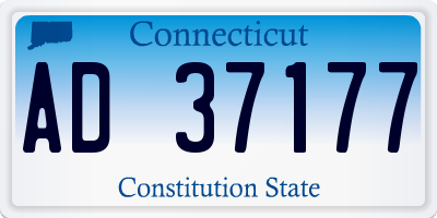 CT license plate AD37177