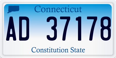 CT license plate AD37178