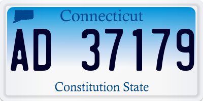 CT license plate AD37179