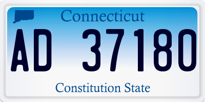 CT license plate AD37180