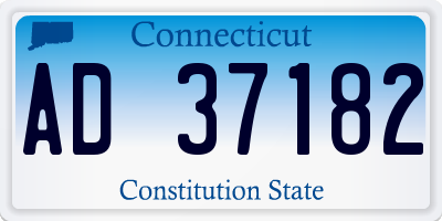 CT license plate AD37182