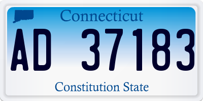 CT license plate AD37183